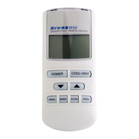 Breezair SensorTouch operating manual
