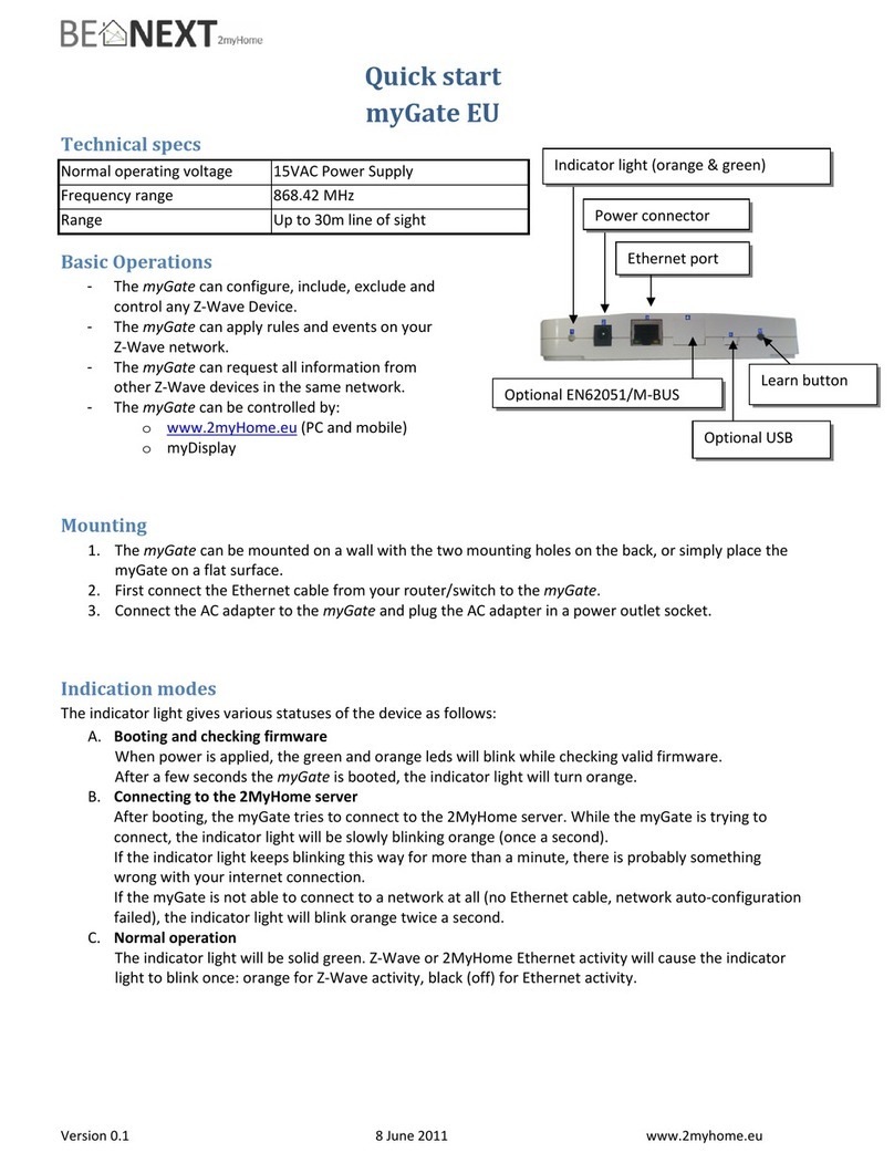 Z-Wave myGate User manual