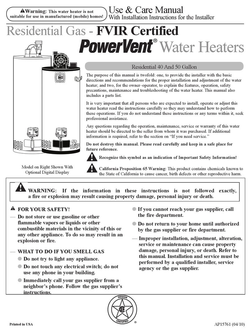 PowerVent 43VP40SE2 use and care manual