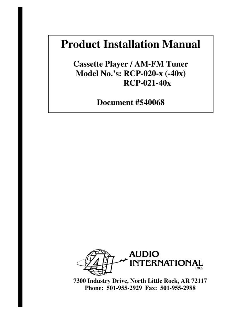 Audio international RCP-020-x installation manual
