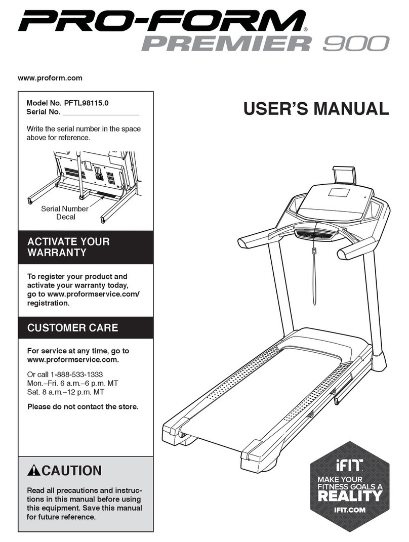 Pro-Form PFTL98115.0 user manual