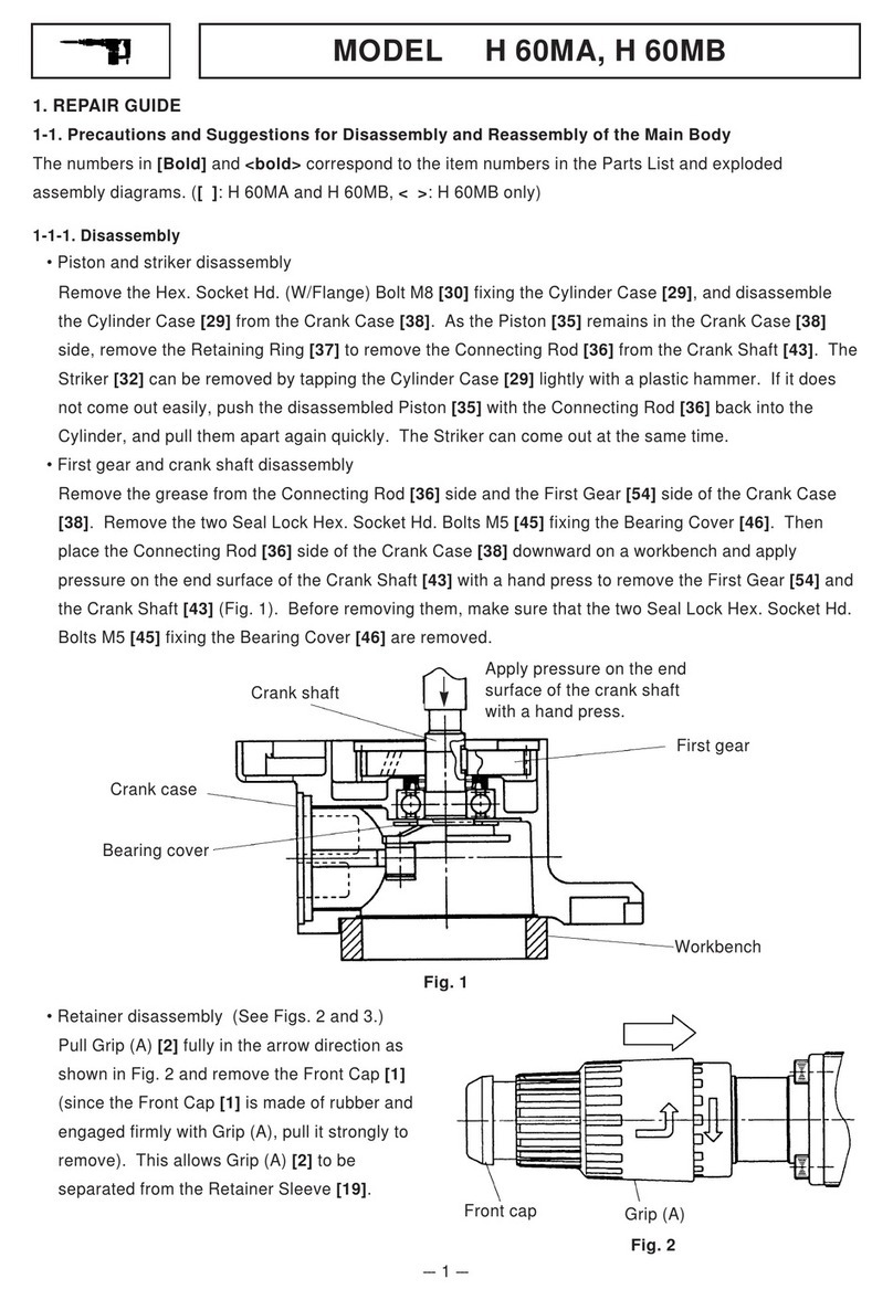 Hitachi H 60MA Operating instructions
