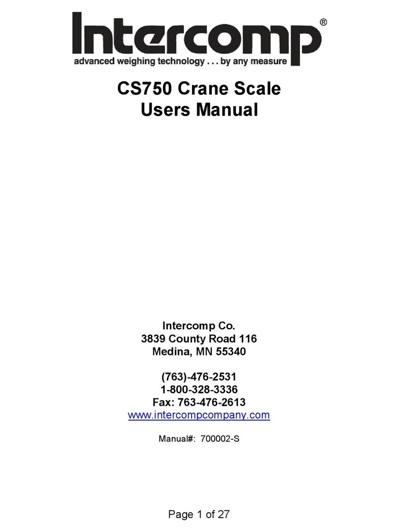 Intercomp CS750 User manual