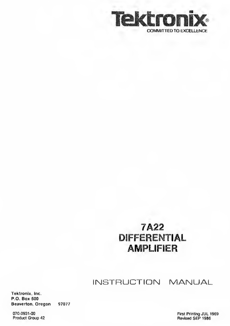 Tektronix 7A22 User manual