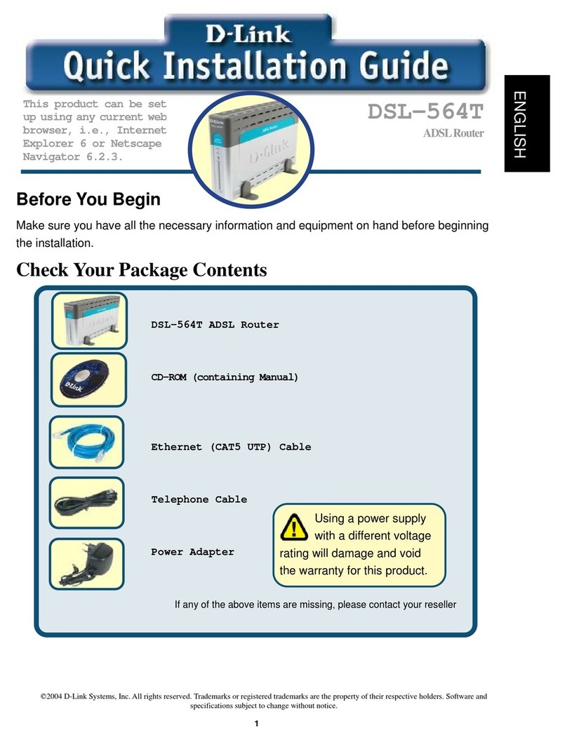 D-Link DSL-564T User manual D-Link DSL-564T User manual