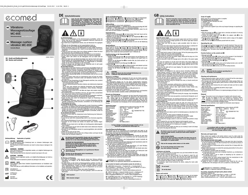 Ecomed MC-85E instruction manual