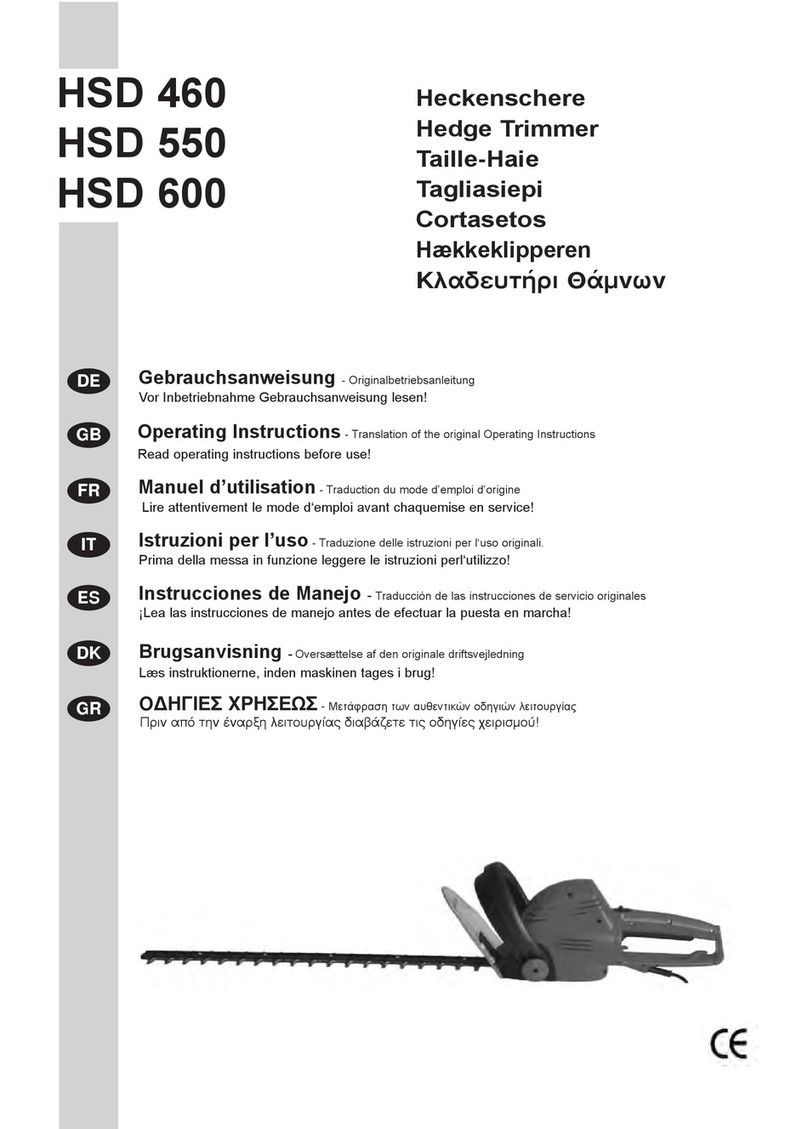 Echo HSD 460 operating instructions