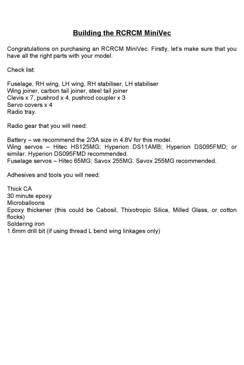 RCRCM MiniVec Dorado Instuction manual
