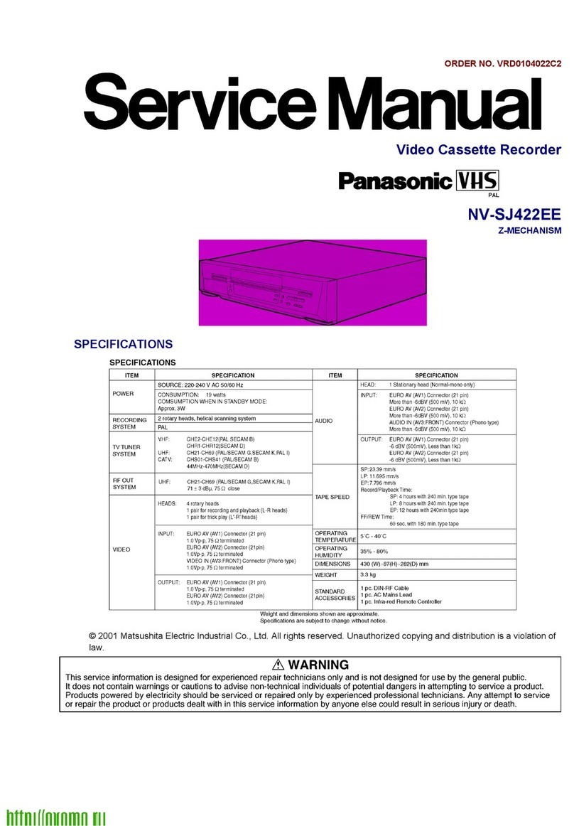 Panasonic NV-SJ422EE User manual