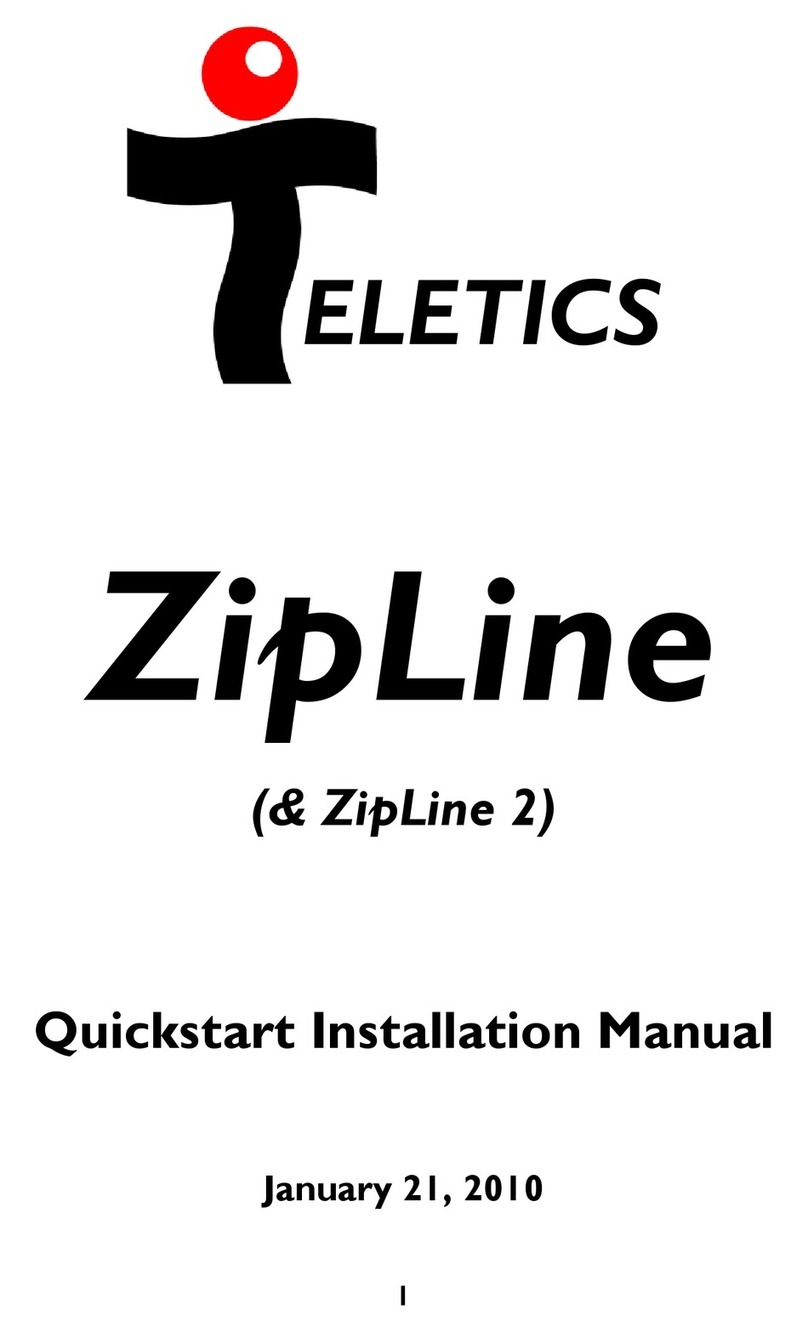 Teletics ZipLine Quick start installation manual