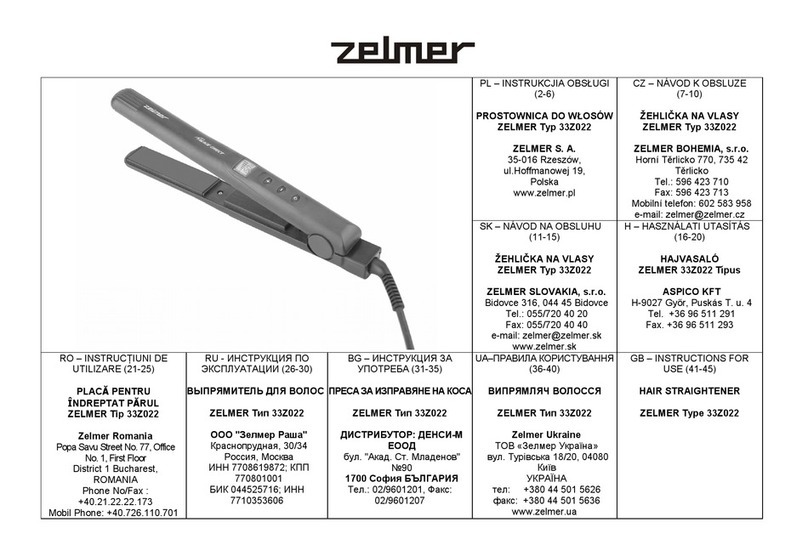 Zelmer 33z022 User manual Zelmer 33z022 User manual