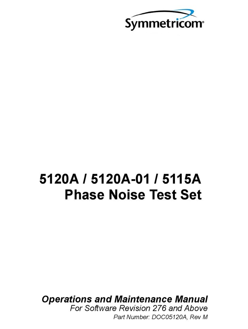 Symmetricom 5120A Operation and maintenance manual