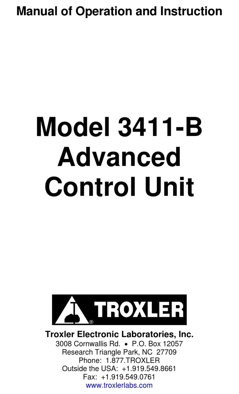 Troxler 3411-B Manual, operation and installation