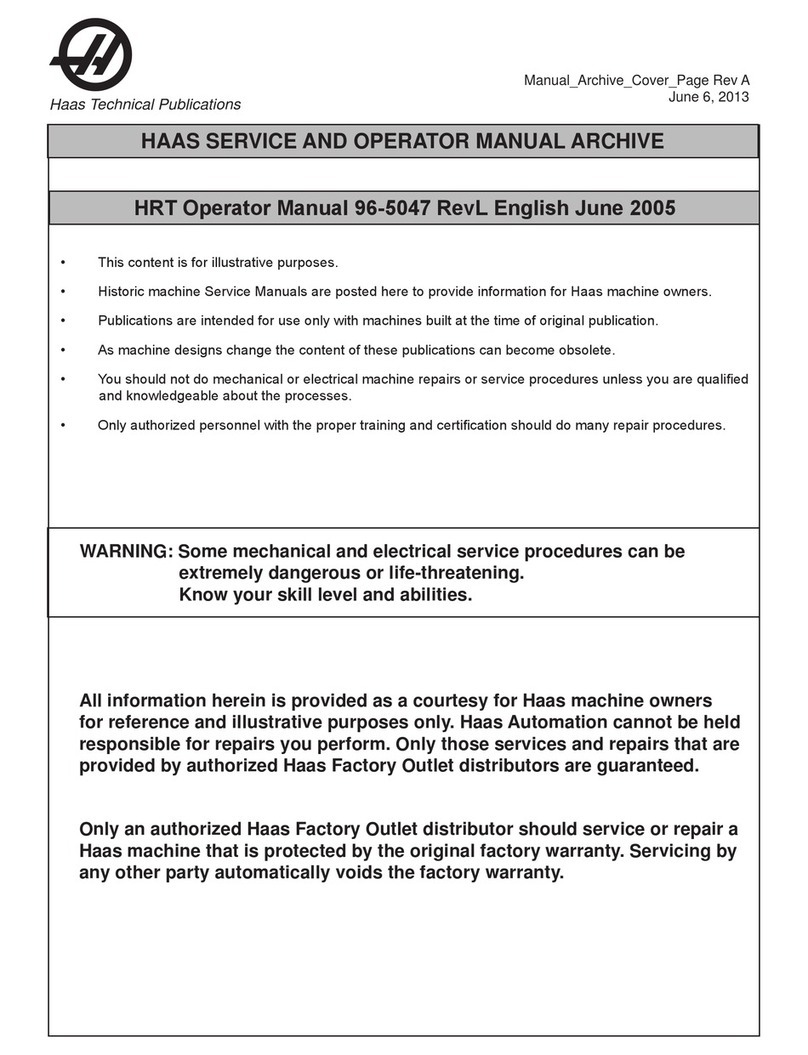 Haas+Sohn HRT 160 Operator's and service manual