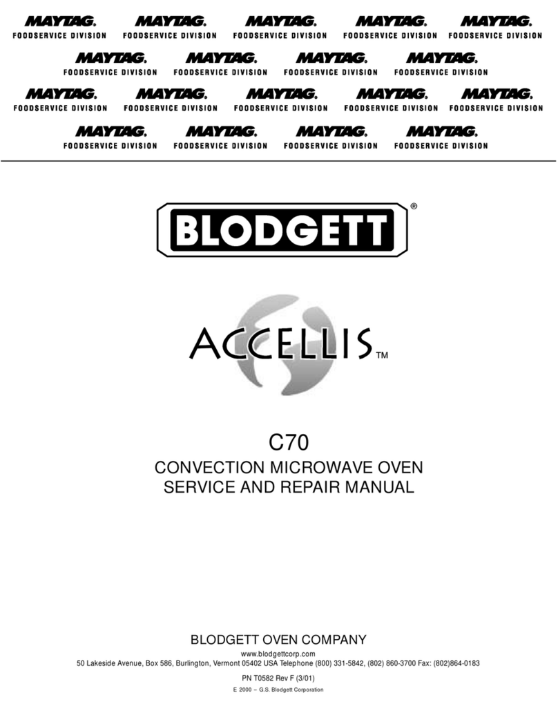 Blodgett accellis C70 Service and repair manual