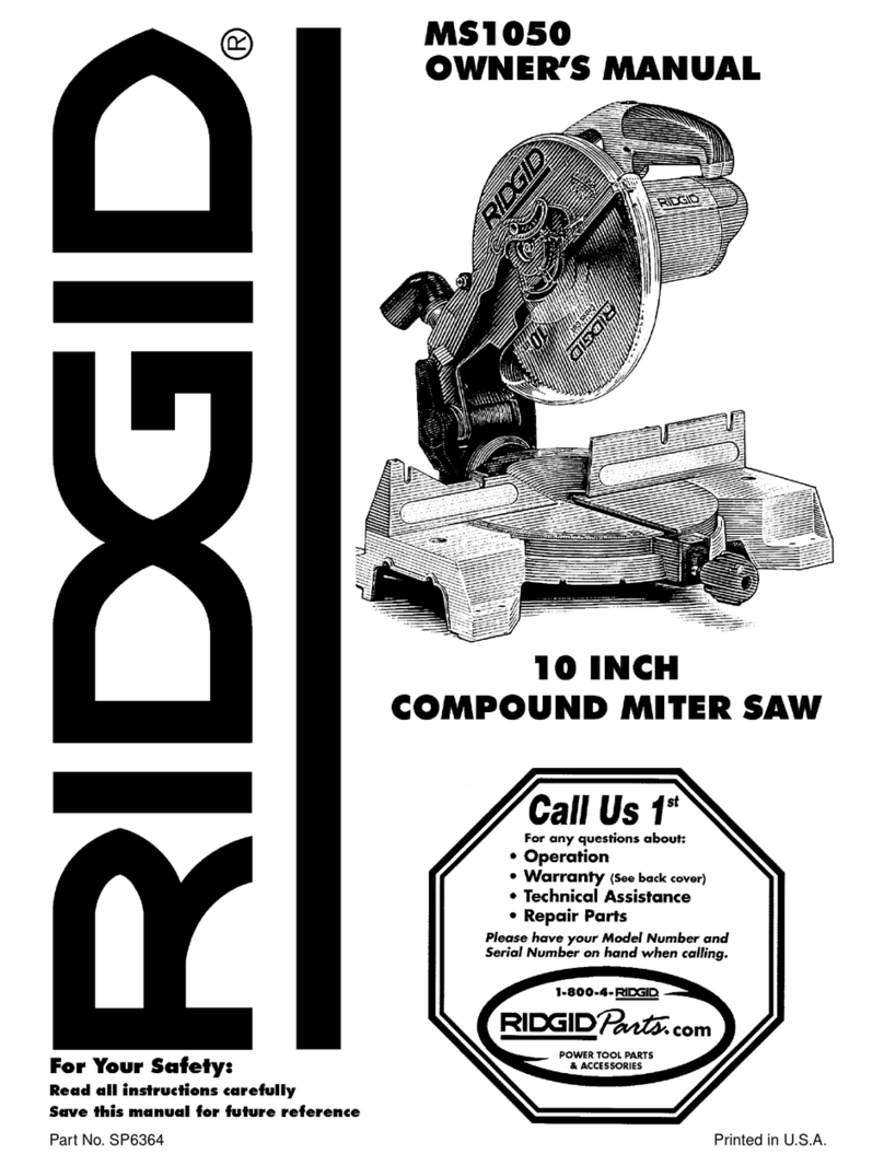 RIDGID MS1050 User manual RIDGID MS1050 User manual