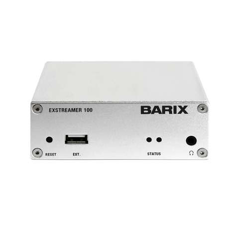 BARIX EXSTREAMER Quick install guide