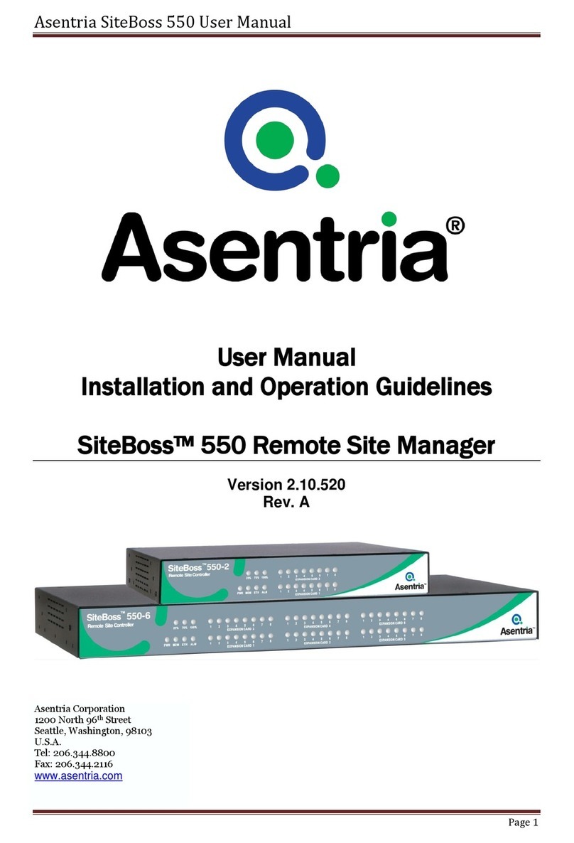 Asentria SiteBoss 550 User manual