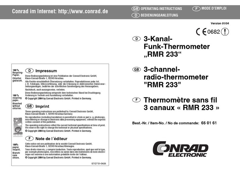 Conrad rmr 233 User manual
