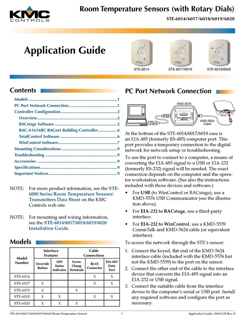 KMC Controls STE-6014 User guide KMC Controls STE-6014 User guide