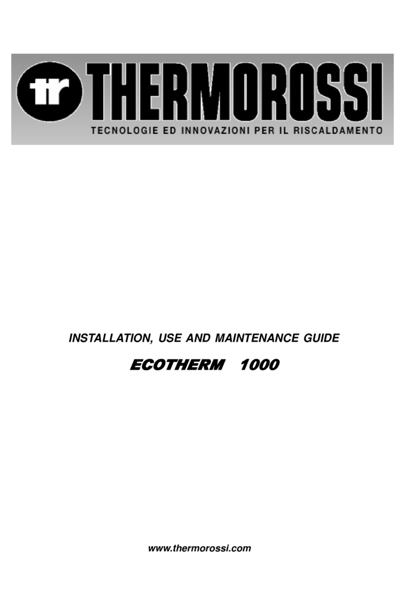 THERMOROSSI ECOTHERM 1000 Installation, use and maintenance guide