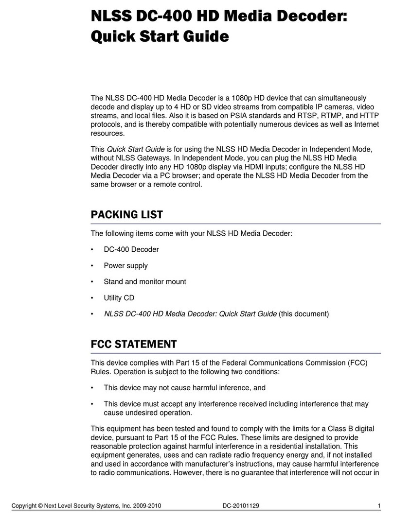NLSS DC-400 HD quick start guide
