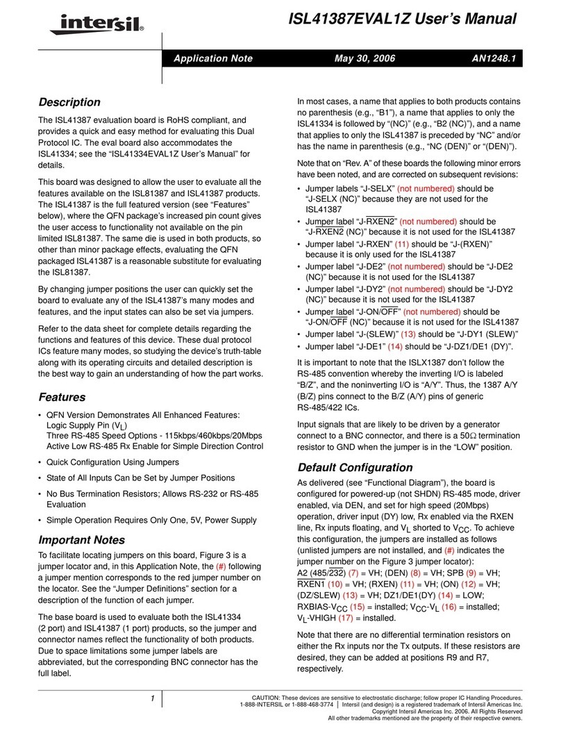 Intersil ISL41387EVAL1Z User manual