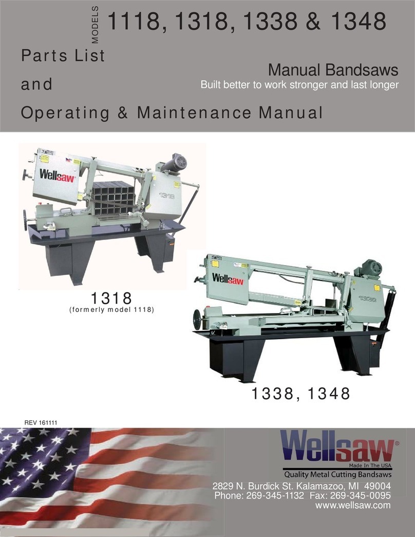 Wellsaw 1118 operating & maintenance manual