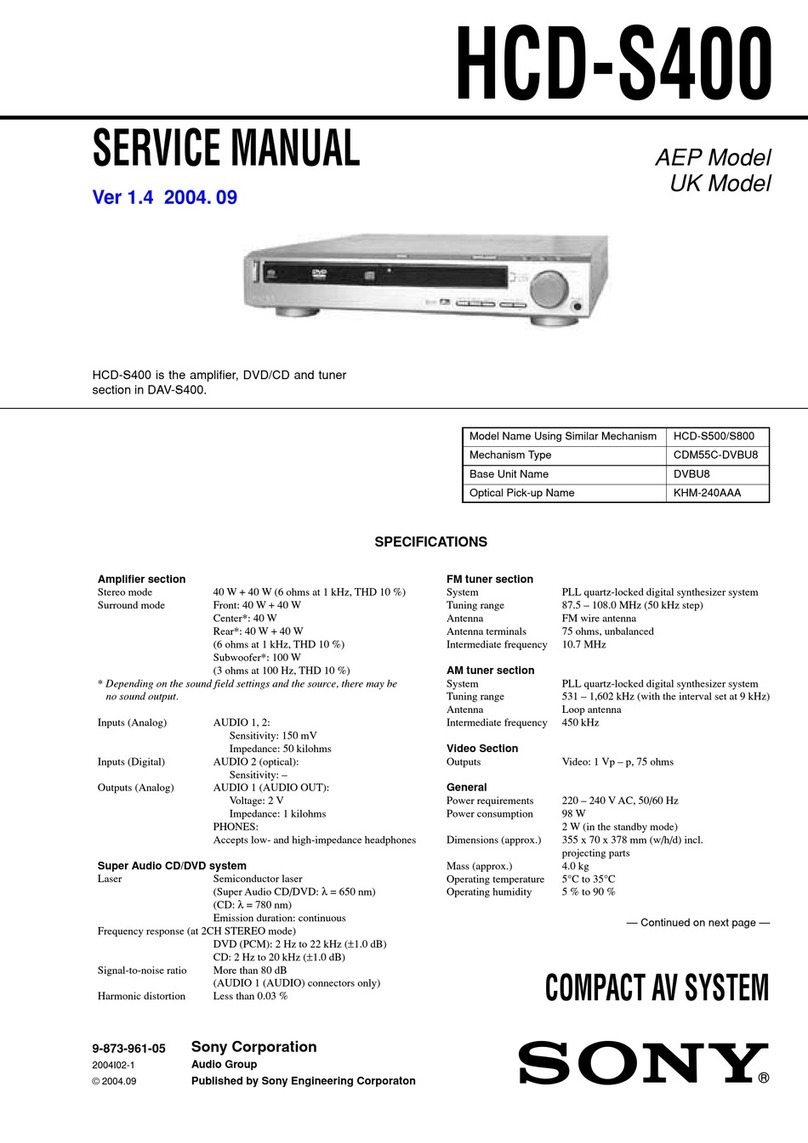 Sony HCD-S400 User manual