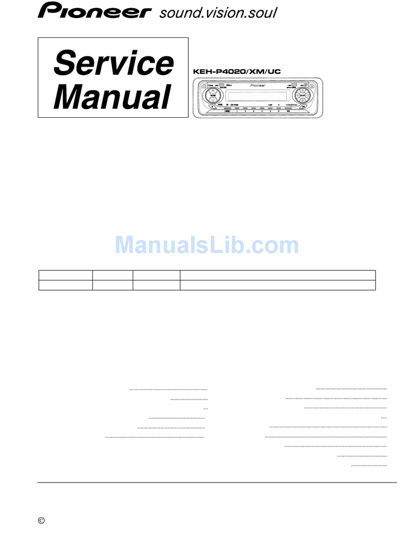 Pioneer KEH-P4020 - Radio / Cassette Player Service manual