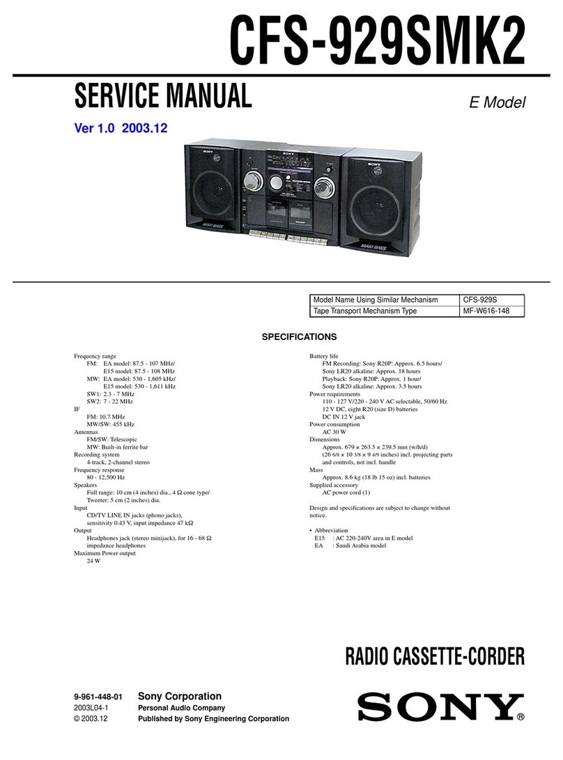 Sony CFS-929SMK2 Service manual