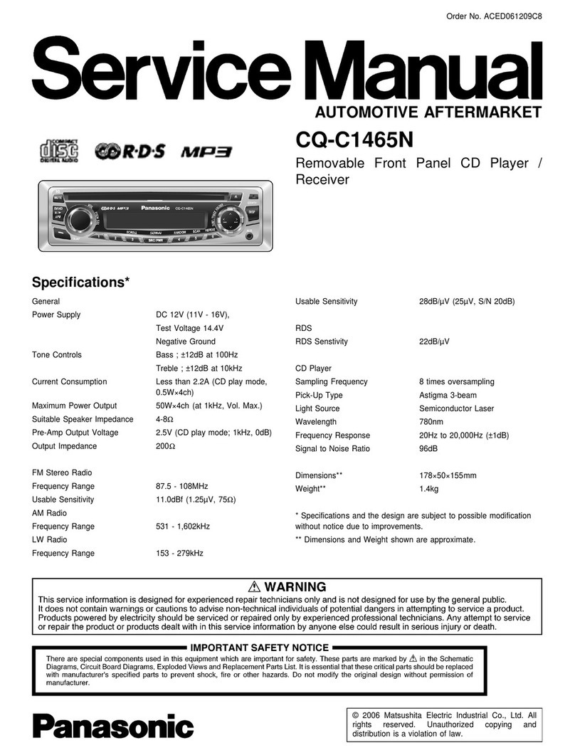 Panasonic CQ-C1465N Service manual