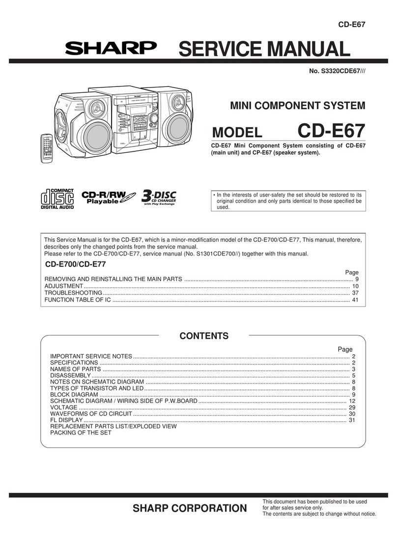 Sharp CD-E67 User manual