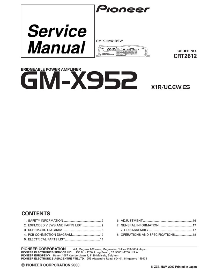 Pioneer GM-X952 User manual