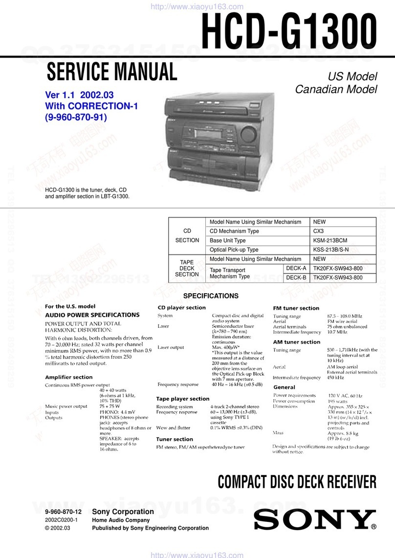 Sony HCD-G1300 User manual