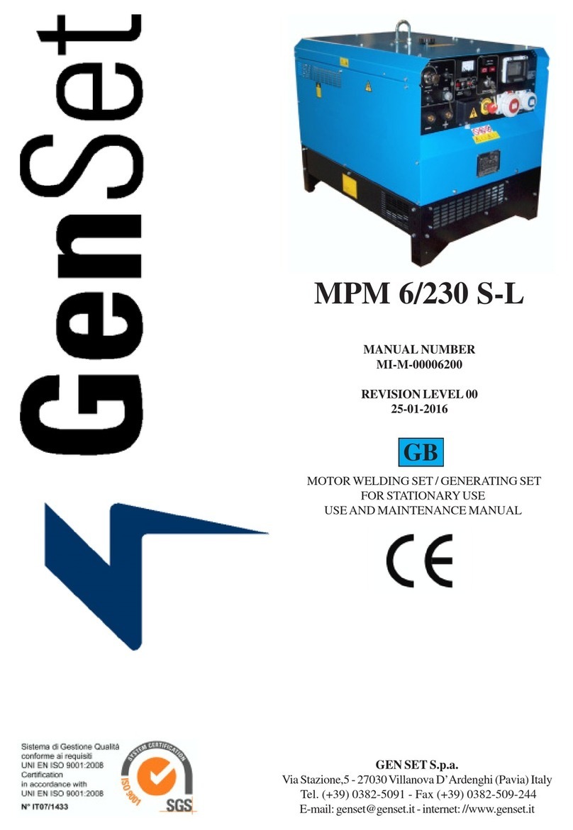 Gen Set MPM 6/230 S-L User manual