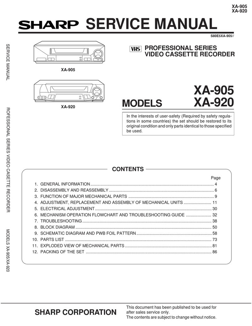 Sharp XA-920 User manual Sharp XA-920 User manual