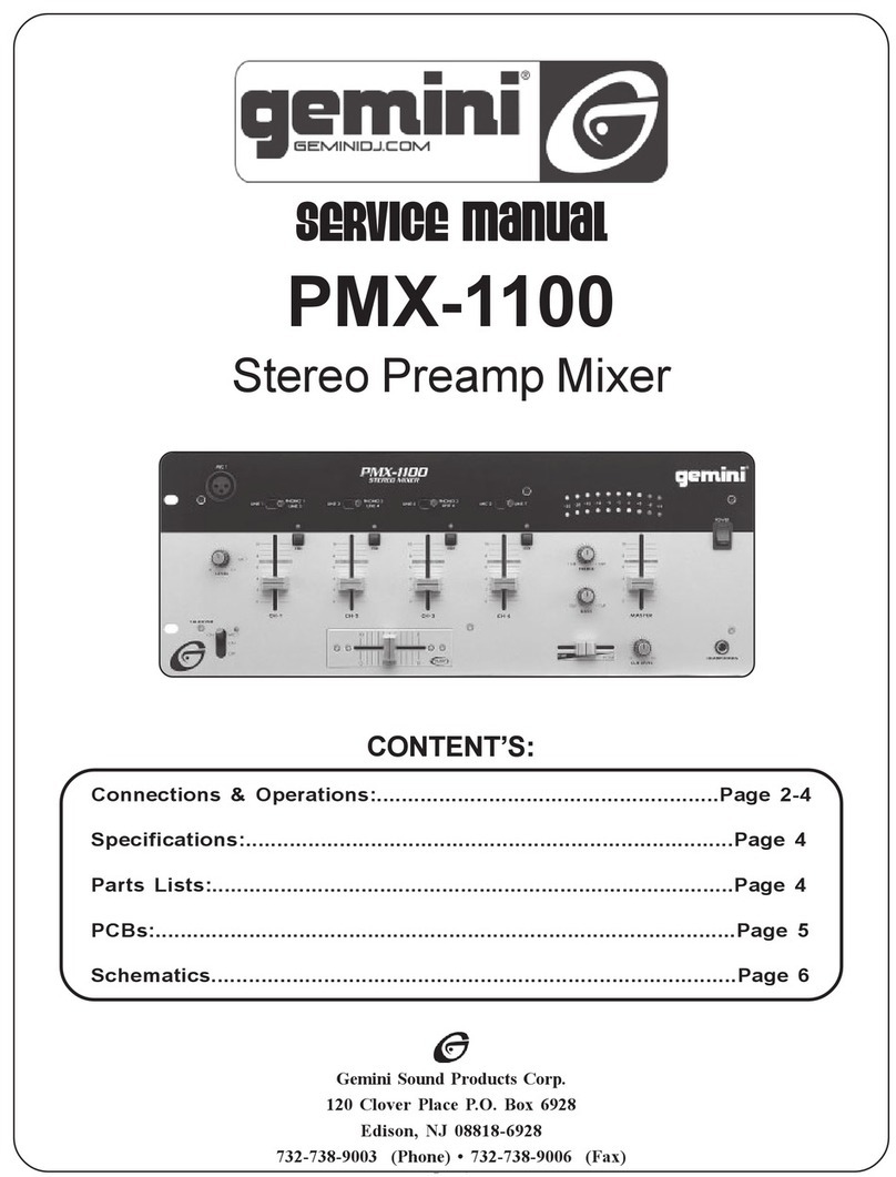Gemini PMX-1100 User manual