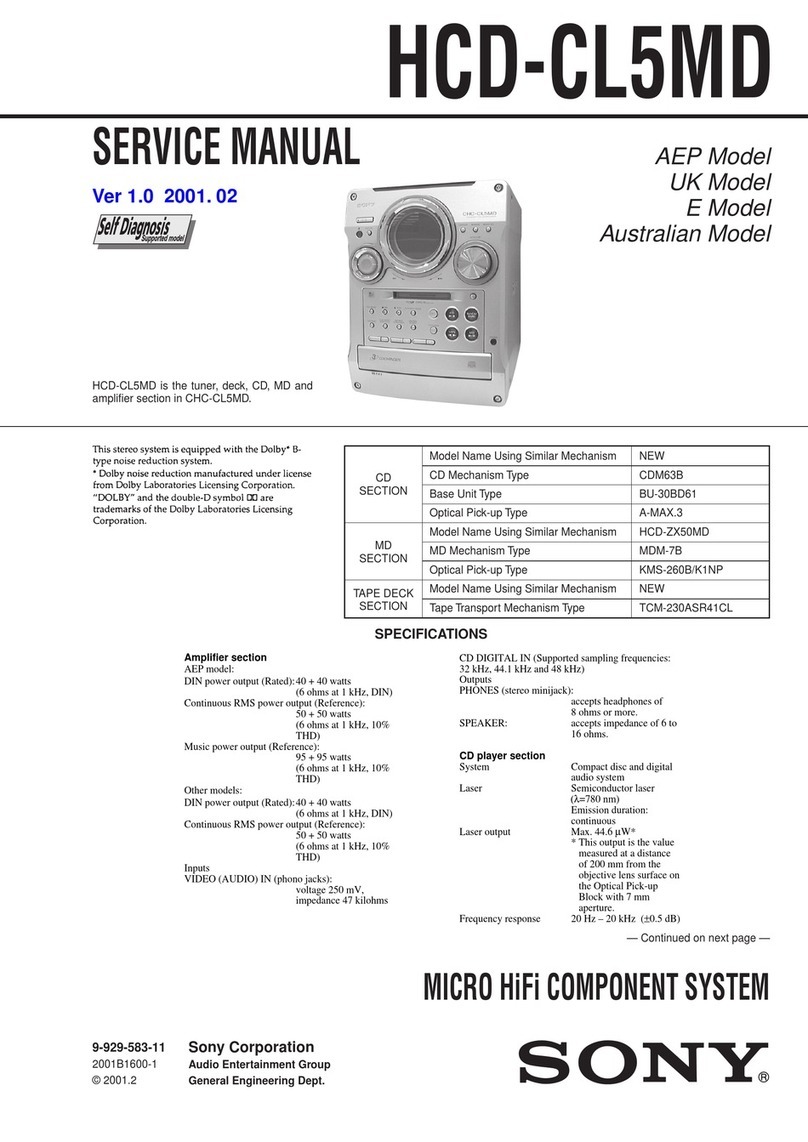 Sony HCD-CL5MD User manual