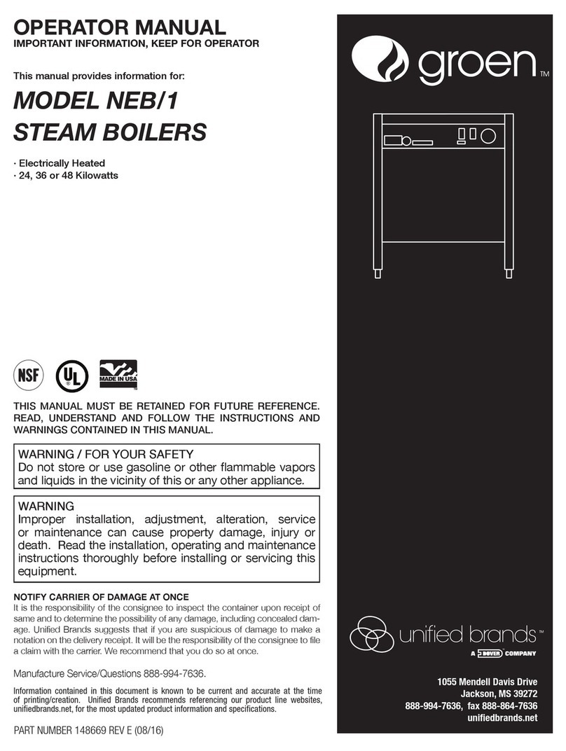 Groen NEB/1 Operator's manual Groen NEB/1 Operator's manual