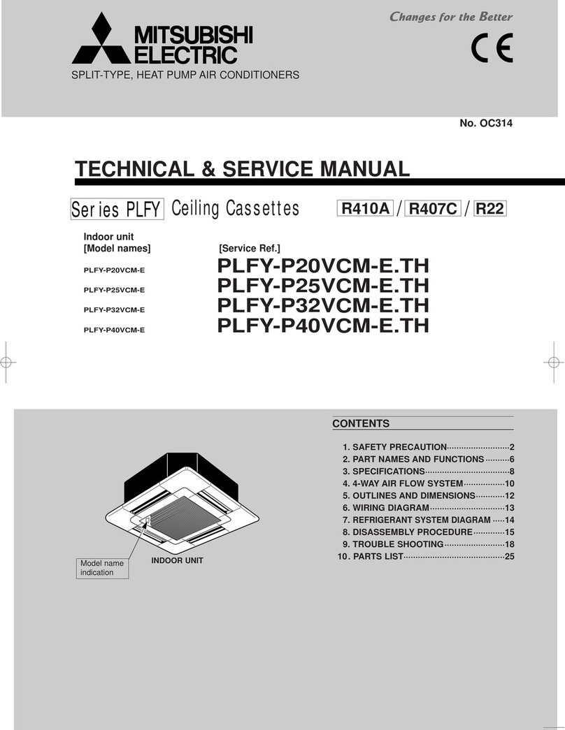 Mitsubishi Electric PLFY-P20VCM-E Operating manual
