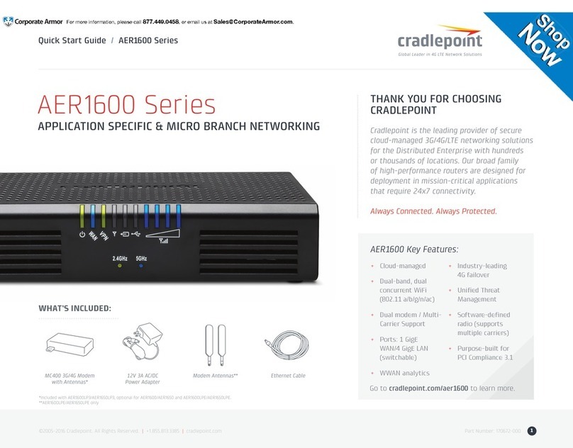 Cradlepoint AER1600 Series User manual Cradlepoint AER1600 Series User manual