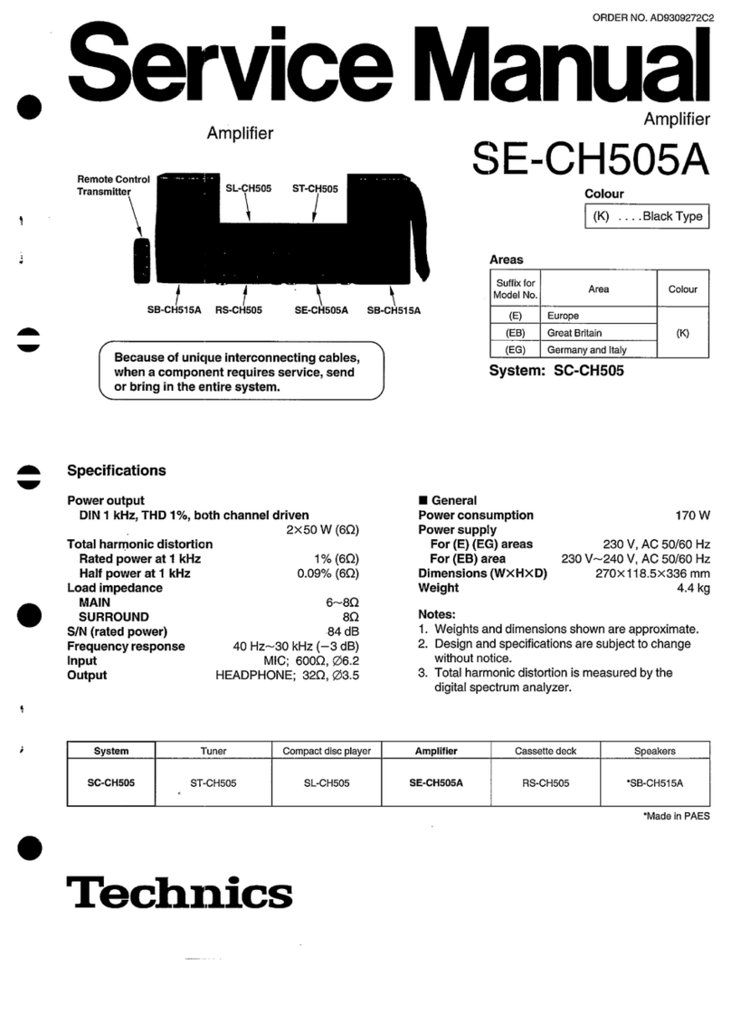 Technics SE-CH505A User manual Technics SE-CH505A User manual