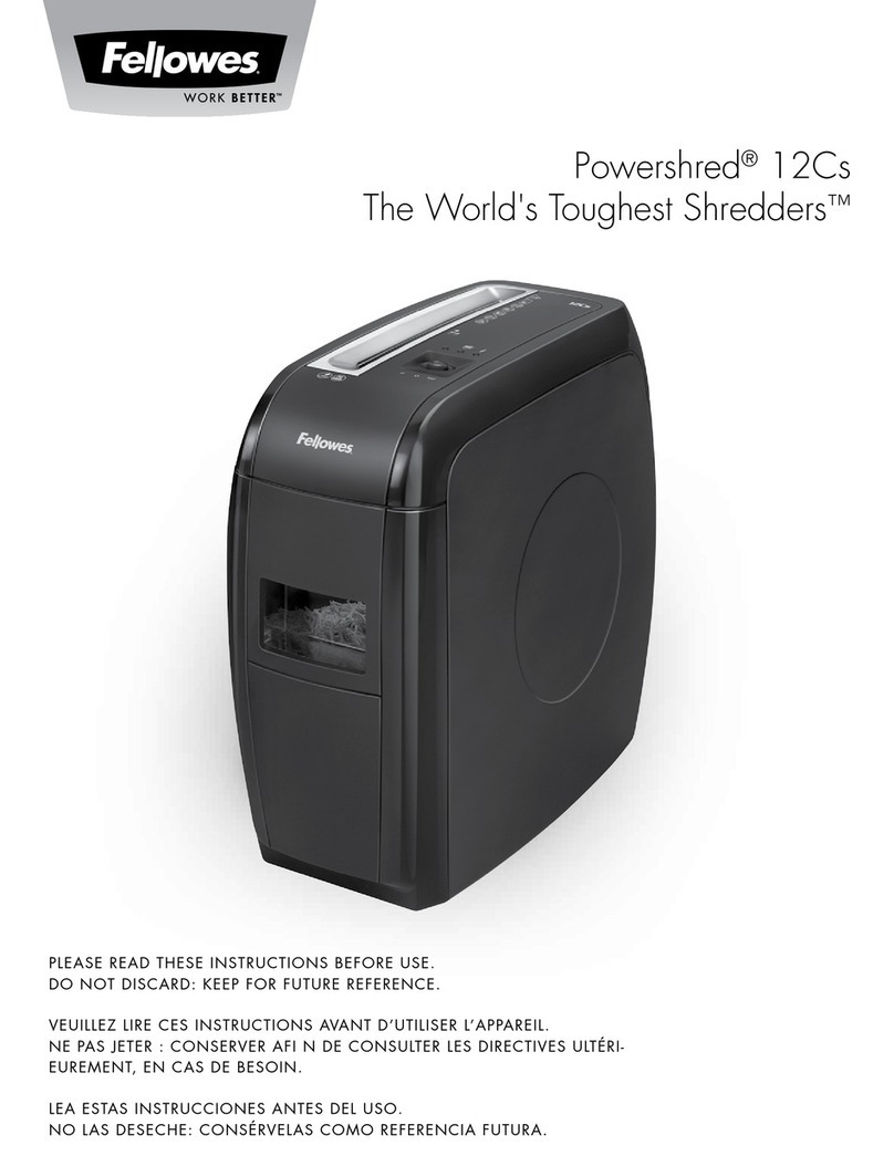 Fellowes Powershred 12Cs Instructions for use