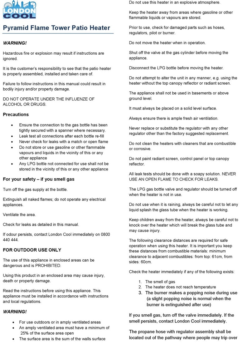 London Cool pyramid flame user manual