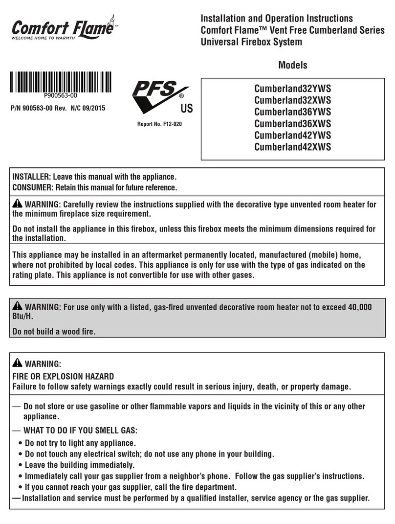 Comfortflame Cumberland32YWS User manual