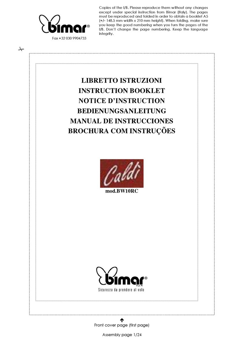 Bimar BW10RC Instruction booklet