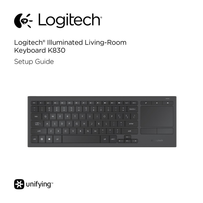 Logitec K830 Setup guide