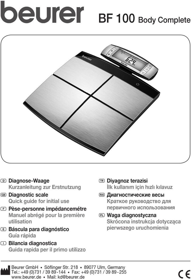 Beurer BF 100 Quick guides