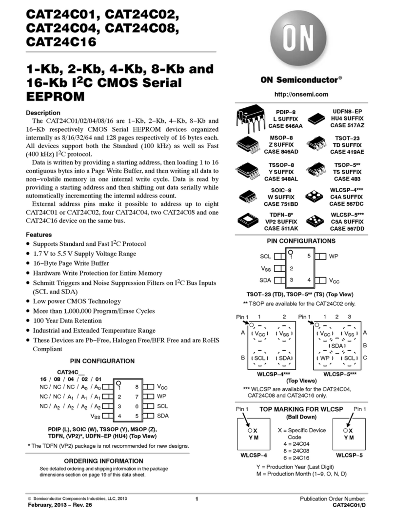 ON Semiconductor CAT24C01 manual